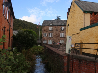 mill stream, buildings