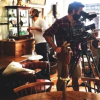 filming in antique shop